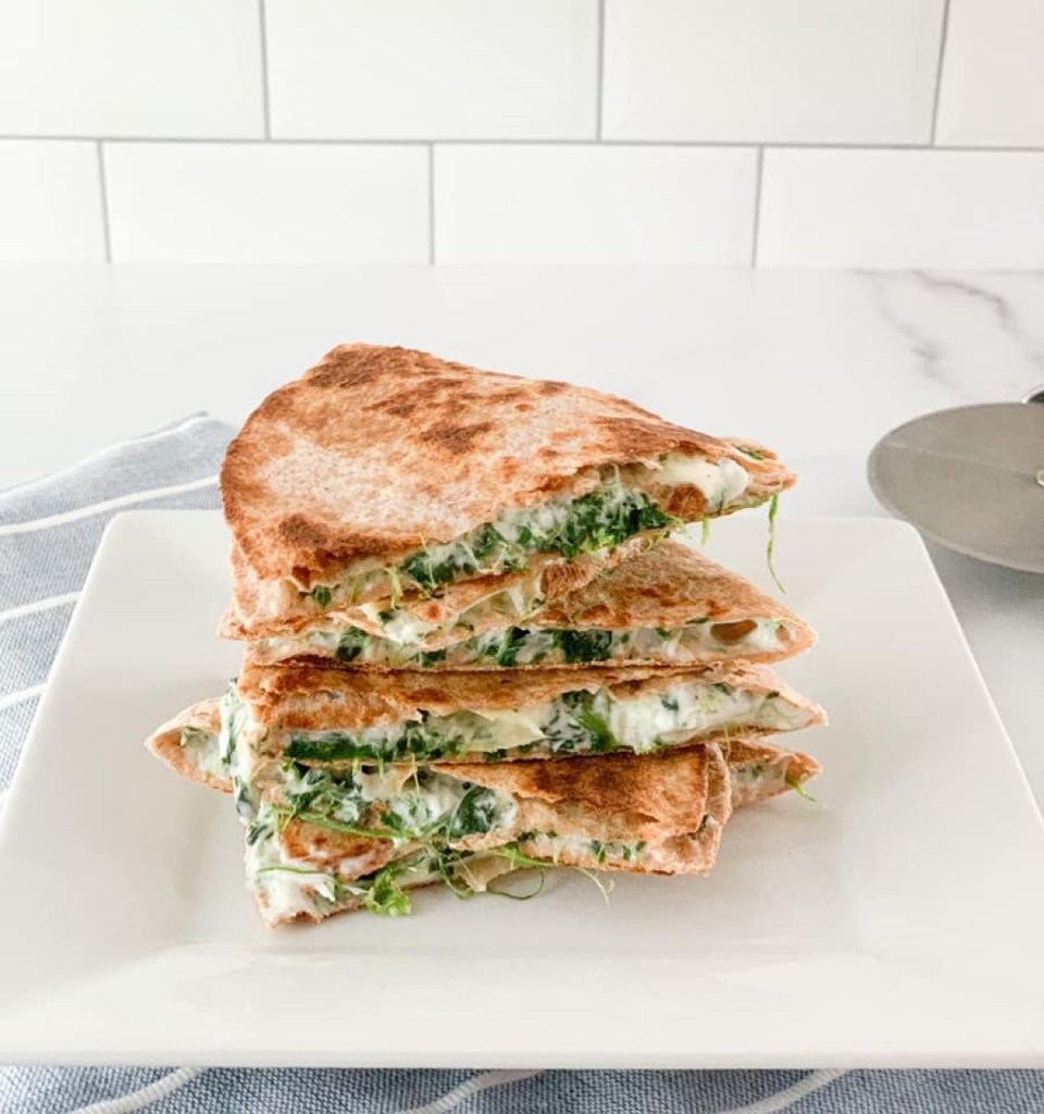 Spinach and Artichoke Dip Quesadillas Weight Watchers Recipes WW Recipes 2
