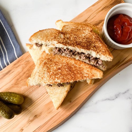 Ground Beef Grilled Cheese