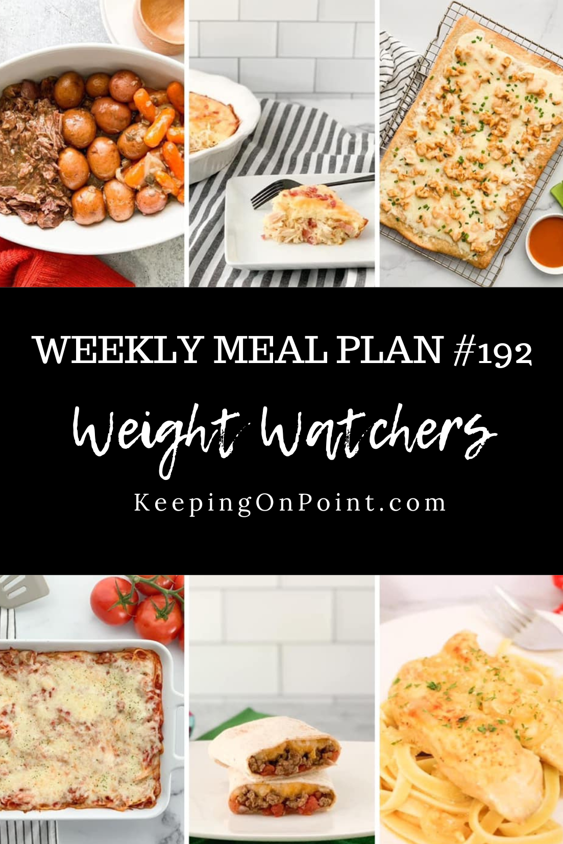 WW (Weight Watchers) Weekly Meal Plan #192